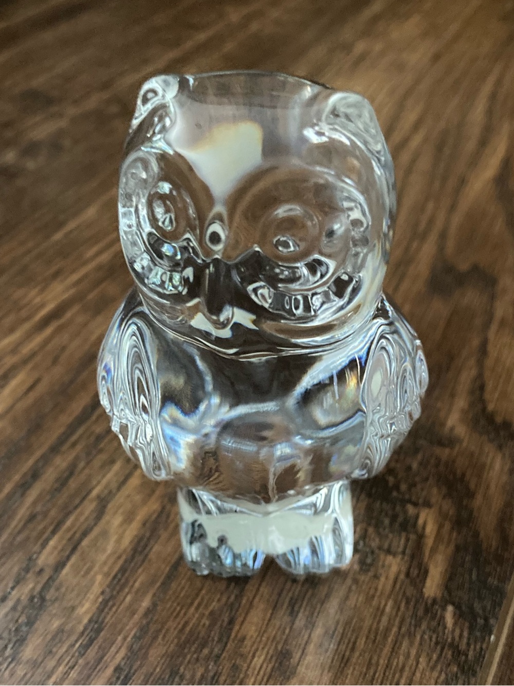 Clear Glass Owl Figurine Home Accent